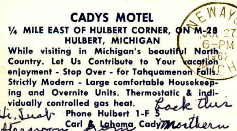 Handshake Motel (Cadys Cove Cabins, Cadys Motel, Cadys Motel) - Vintage Postcard Of Cadys (newer photo)